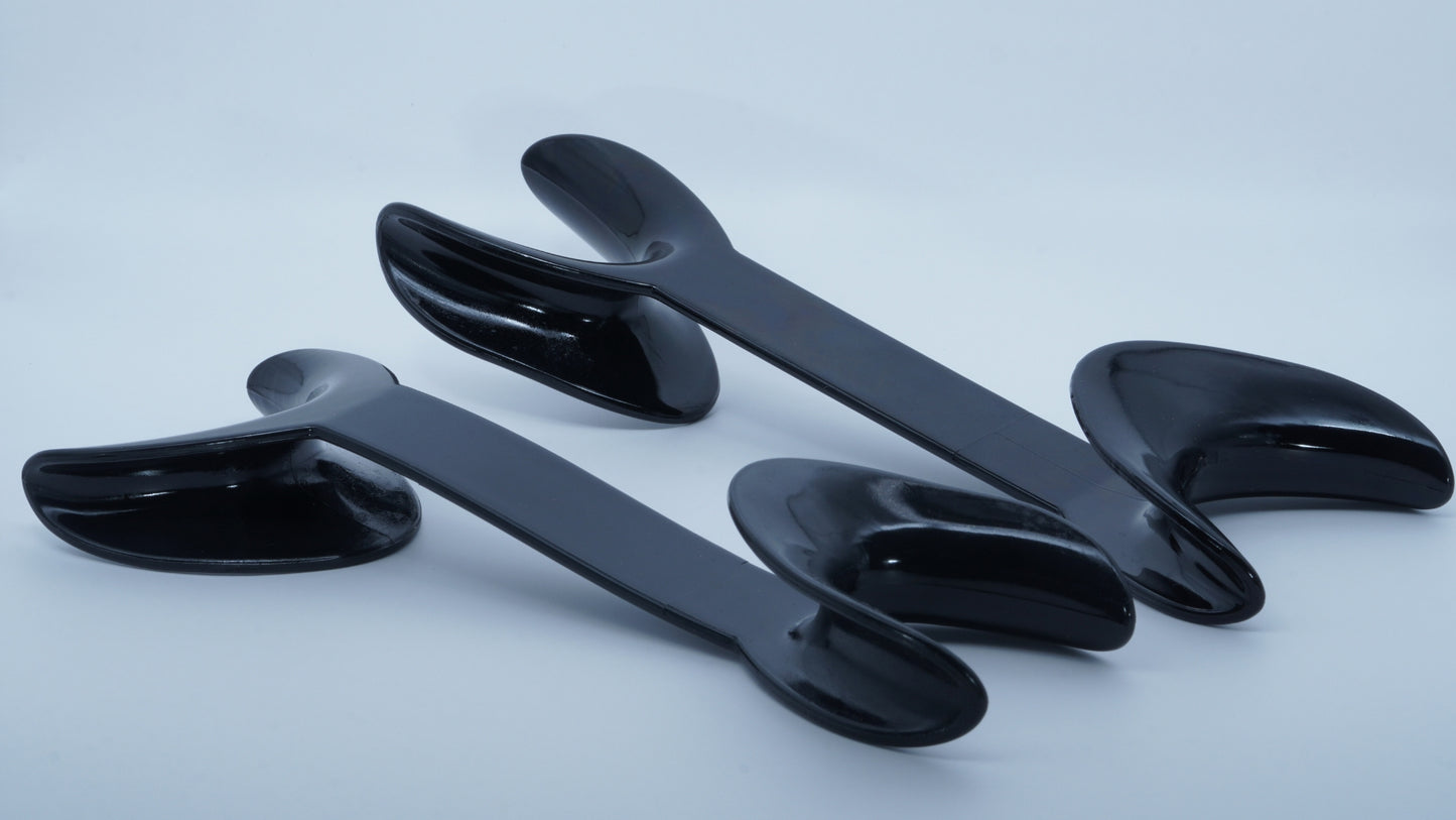 Retractores de mejillas de plástico en forma de C y de V para uso dental (paquete de 4)